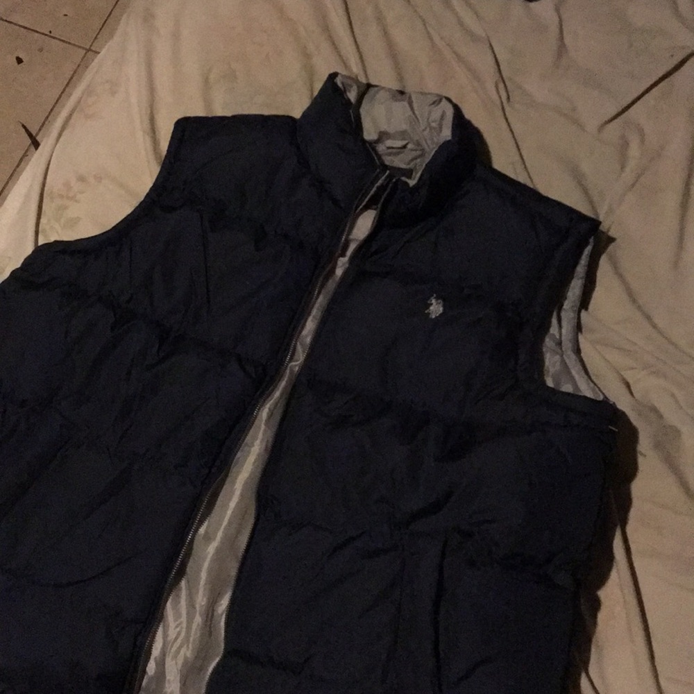 Navy blue winter vest